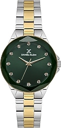 Daniel Klein Premium DKE.1.10894-5 Gümüş-Yeşil Kadın Kol Saati