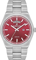 Daniel Klein Premium DKF.2299D-05 Gümüş-Kırmızı Erkek Kol Saati