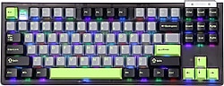Darmoshark TOP87 RGB %87 TKL Matcha Switch Kablolu/Kablosuz Mekanik Oyuncu Klavyesi