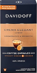 Davidoff Crema Elegant Lungo Harmonious ve Aromatic Kapsül Kahve 10'lu