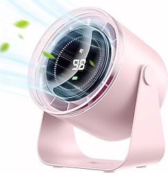 Daxi Airflow AF02 Şarjlı Pastel Pembe Masaüstü Vantilatör