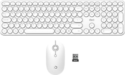Daxi Elegance MK250 Beyaz Kablosuz Klavye Mouse Seti