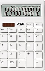Daxi X-120 Beyaz 12 Haneli Hesap Makinesi
