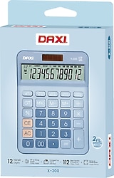 Daxi X-200 Mavi 12 Haneli Masaüstü Hesap Makinesi