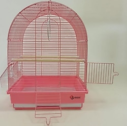 Dayang İki Kapılı Davul Kafes 35x28x46 cm - Pembe