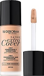 Deborah Milano 24Ore Extra Cover SPF 20 0 Fair Rose 30 ml Likit Fondöten