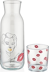 Decorium İconic Marilyn 1200 ml Bardaklı Başucu Sürahisi