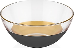 Decorium Vision Black 24 Ayar Altın 23.5 cm Cam Kase