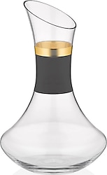 Decorium Vision Black 24 Ayar Altın Yaldızlı 1500 ml Cam Karaf