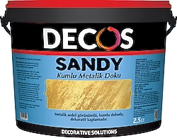 Decos Sandy Kumlu Metalik Doku 2.5 lt Kaplama Boyası
