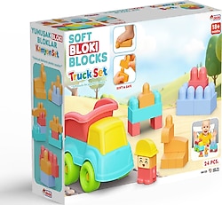 Dede Yumuşak Bloki Blokları Kamyon Seti 24 Parça 04123