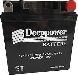 Deeppower 12N5L-BS MF 12 V 5 Ah Motosiklet Aküsü