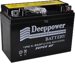 Deeppower 12N6.5L-BS MF 12 V 6.5 Ah Motosiklet Aküsü