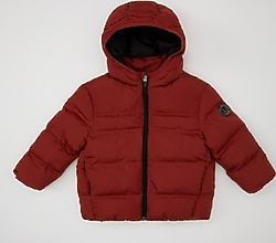 Defacto C6963A524WNBR181 Bordo Kapüşonlu Erkek Bebek Mont