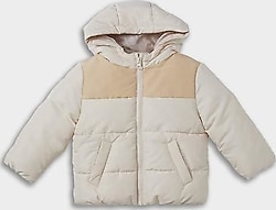 Defacto E8270A525AU-BG319 Bej Su Geçirmez Kapüşonlu Erkek Bebek Mont