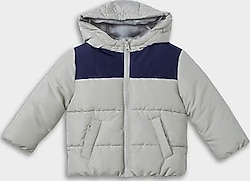 Defacto E8270A525AU-GR498 Gri Su Geçirmez Kapüşonlu Erkek Bebek Mont