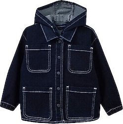 Defacto F6269A525AU Kapüşonlu Denim Erkek Bebek Mont