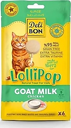 Delibon Keçi Sütlü 6'lı Kedi Lolipopu