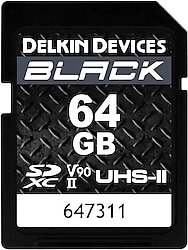 Delkin Devices Black 64 GB SDXC UHS-II V90 SD Kart
