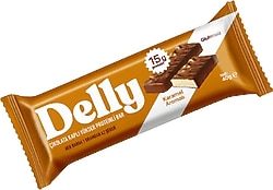 Delly Karamel Aromalı Çikolata Kaplı Yüksek Protein Bar 40 gr