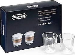 Delonghi DLSC301 6'lı Çift Cidarlı Cappuccino Bardağı