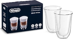Delonghi DLSC312 2'li Çift Cidarlı Latte Macchiato Bardağı