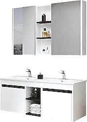 Denko Twin 120 cm Banyo Dolabı Seti