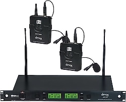 Denox ATR-720 UHF Band Çift Yaka Tipi Telsiz Mikrofon Seti