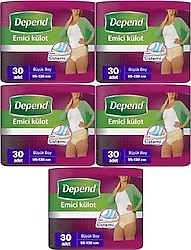 Depend Emici Külot Kadın Büyük Boy L 30'lu 5 Adet Hasta Bezi