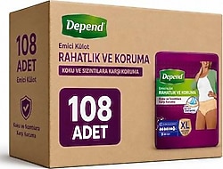 Depend Emici Külot Kadın Ekstra Büyük Boy XL 9'lu 12 Adet Hasta Bezi