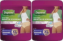 Depend Emici Külot Kadın Ekstra Büyük Boy XL 9'lu 2 Adet Hasta Bezi