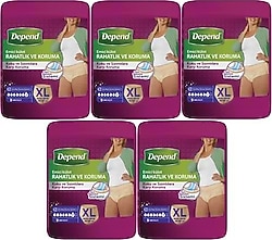 Depend Emici Külot Kadın Ekstra Büyük Boy XL 9'lu 5 Adet Hasta Bezi