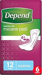 Depend Normal 12'li 6 Paket Mesane Pedi