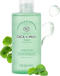 Dermal Cica X Mide Toner Centella Asiatica ve Seramid Özlü Sakinleştirici Tonik 200 ml