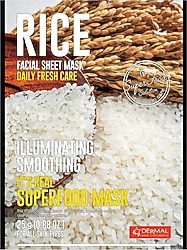 Dermal It's Real Superfood Pirinç Kağıt Maske