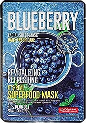 Dermal Its Real Superfood Blueberry Yenileyici 25 gr Kağıt Yüz Maskesi