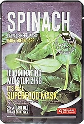 Dermal Spinach Facial Nemlendirici 25 gr Kağıt Yüz Maskesi