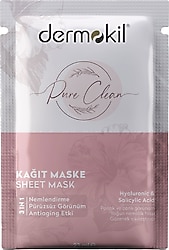 Dermokil Pure Clean 3 In 1 Kağıt Yüz Maskesi