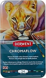 Derwent Chromaflow Metal Kutulu 24'lü Kuru Boya Kalem Seti