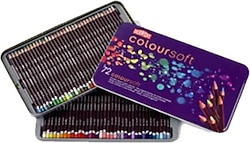 Derwent Coloursoft Metal Kutu 72'li Kuru Boya Seti