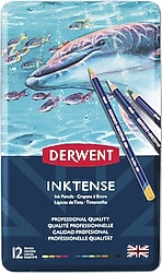 Derwent Inktense Aquarell Metal Kutu 12'li Sulu Boya Kalemi