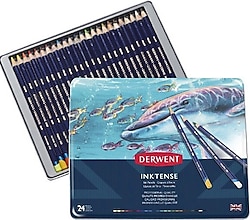 Derwent Inktense Aquarell Metal Kutu 24'lü Sulu Boya Kalemi