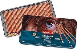 Derwent Lightfast Metal Kutu 36'lı Kuru Boya Kalem Seti