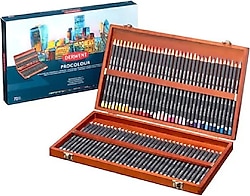 Derwent Procolour Ahşap Kutu 72'li Kuru Boya Kalem Seti