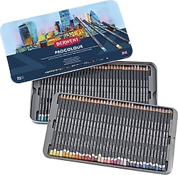 Derwent Procolour Metal Kutu 72'li Kuru Boya Kalem Seti