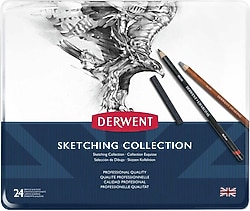 Derwent Sketching Collection Metal Kutu 24'lü Çizim Seti