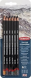 Derwent Tinted Charcoal 6'lı Füzen Kalem Seti