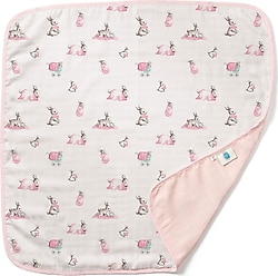 Deux Lapins Çift Kat Bebe Lapin Rose 65x65 cm Müslin Bebek Battaniyesi