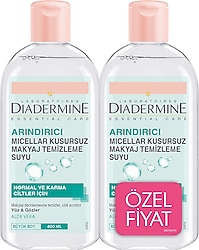 Diadermine Micellar Arındırıcı Kusursuz 400 ml 2 Adet Makyaj Temizleme Suyu