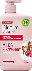 Dicora Urban Fit Vitamin B Çilek ve Süt 825 ml Duş Jeli